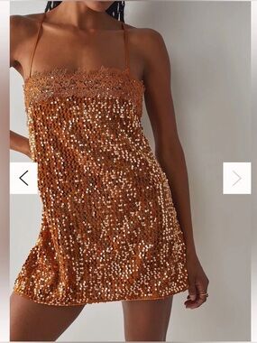 Free People Intimately That Girl Sequin Slip Dress